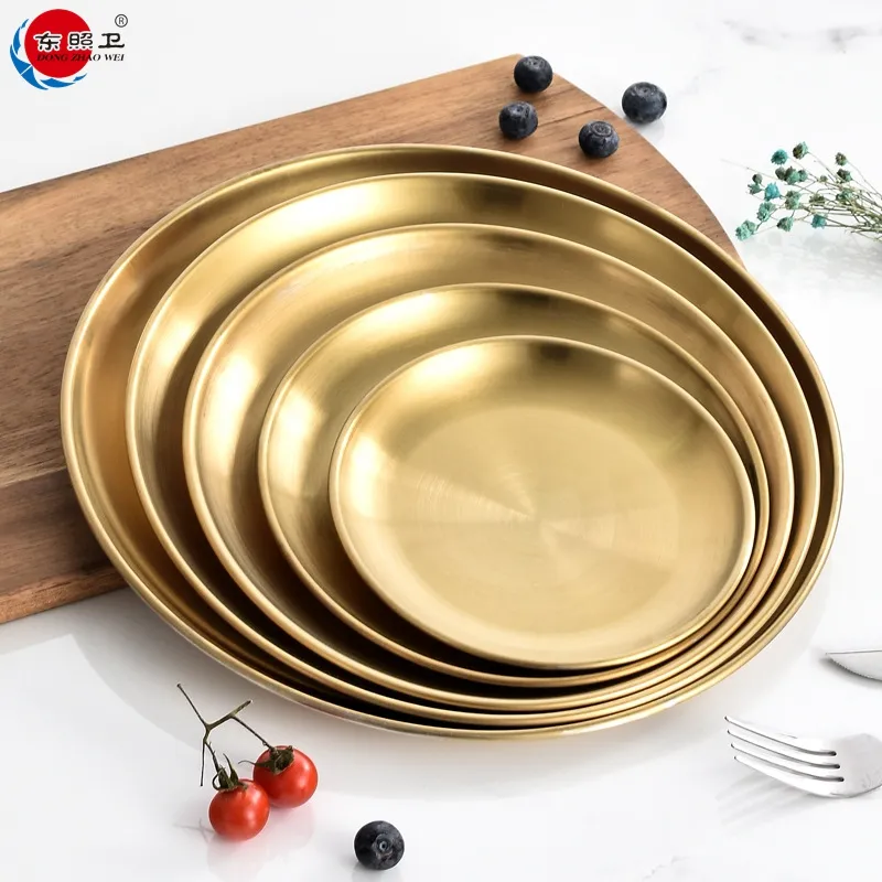 Catering Plate Round Stainless Steel Buffet Equipment Supplier