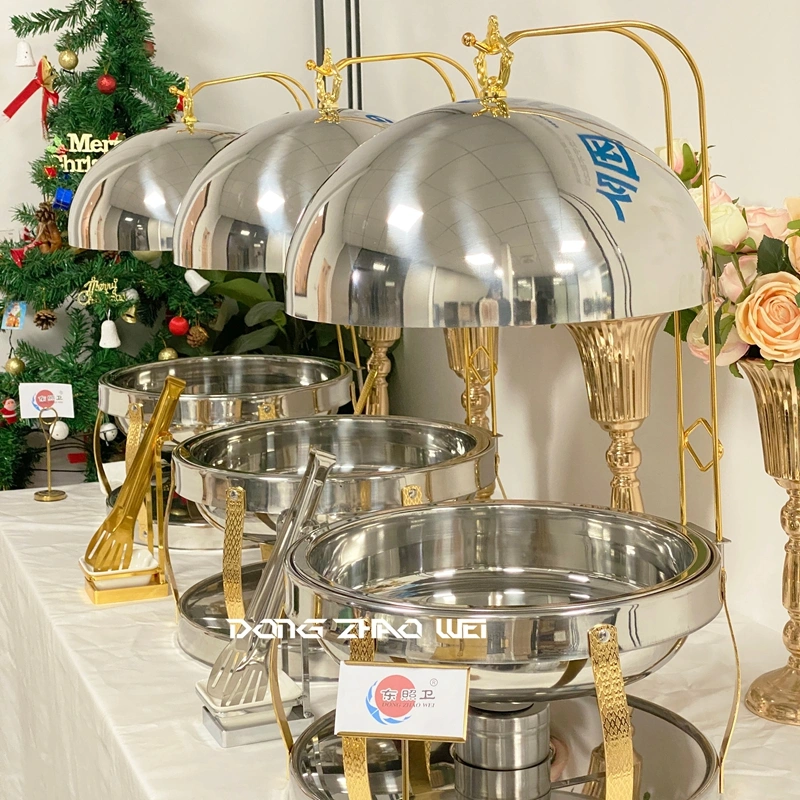 Großhandel Luxus Chafer Dish mit Herz Ball hängenden Deckel (2)