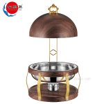Fabrik Großhandel Holz Herz Ball Chafing Dish