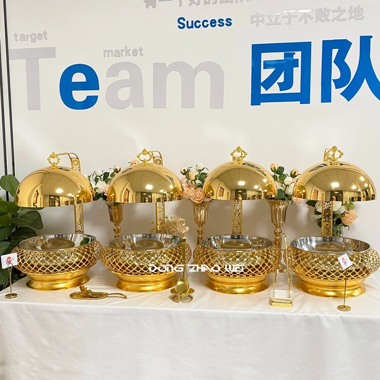 New Gold Chafer Stainless Steel Luxury Pearl Chafing Dish