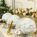 Réchauffeur d'aliments commercial en acier inoxydable, marbre blanc, pour buffet de restauration (4)