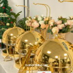New Gold Chafing Dish Set Wholesale, Round Buffet Set Custom (2)