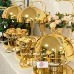 New Gold Chafing Dish Set Wholesale, Round Buffet Set Custom (3)