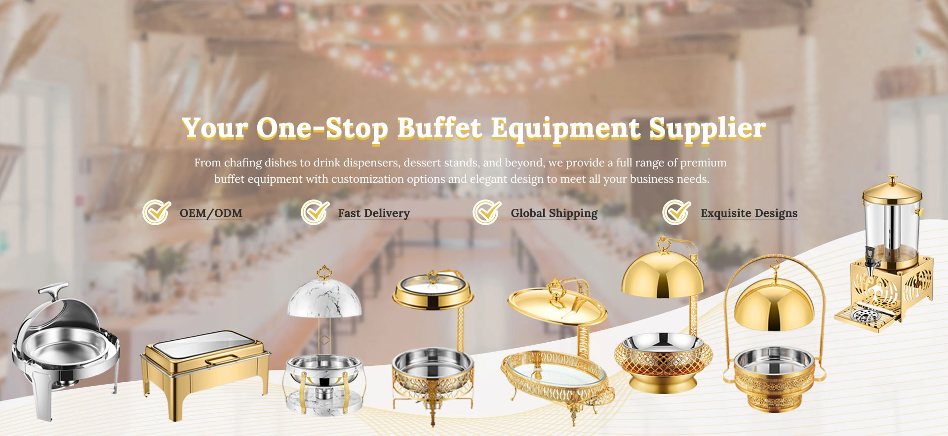 One-Stop Buffet Equipment Supplier Chafing Dish Factory (en anglais)