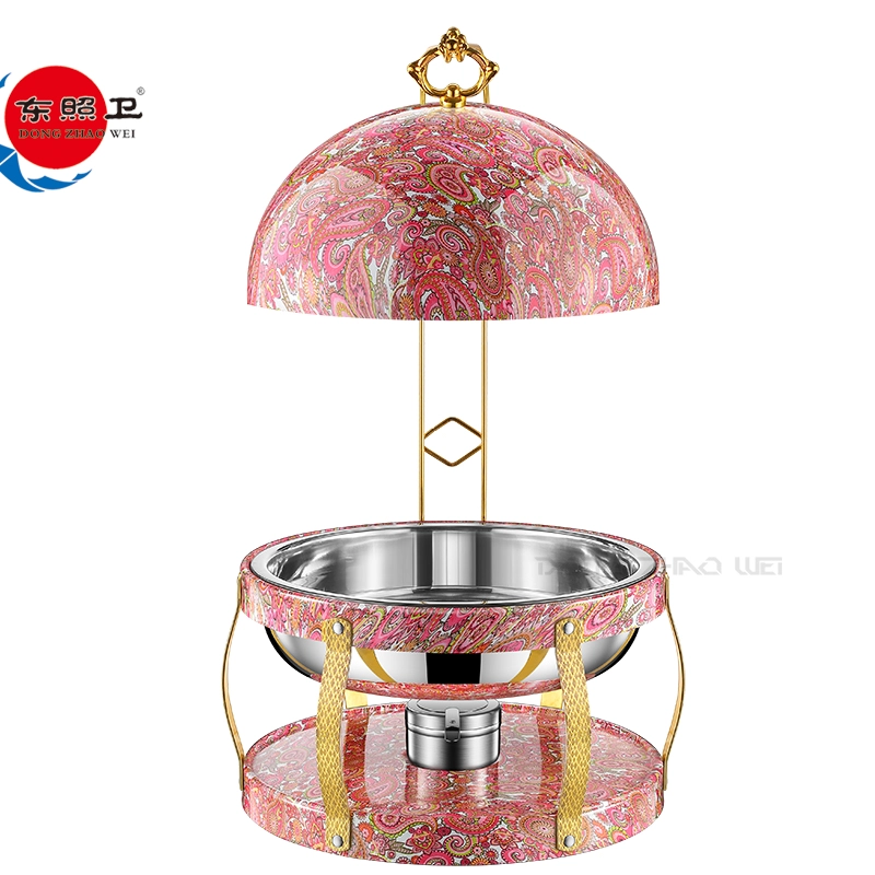 Bulk New Buffet Server Food Warmer with Pink Paisley Print Finshing (1)