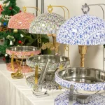 Bulk New Buffet Server Food Warmer with Pink Paisley Print Finshing (4)