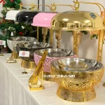 New Custom Stainless Steel Chafing Food Warmer, Pumpkin Fuel Chafing Dish in Bulk (1)