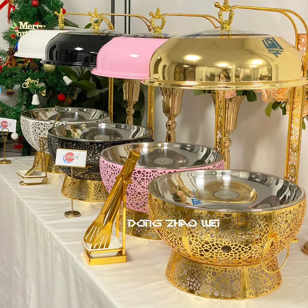 New Custom Stainless Steel Chafing Food Warmer, Pumpkin Fuel Chafing Dish in Bulk (1)