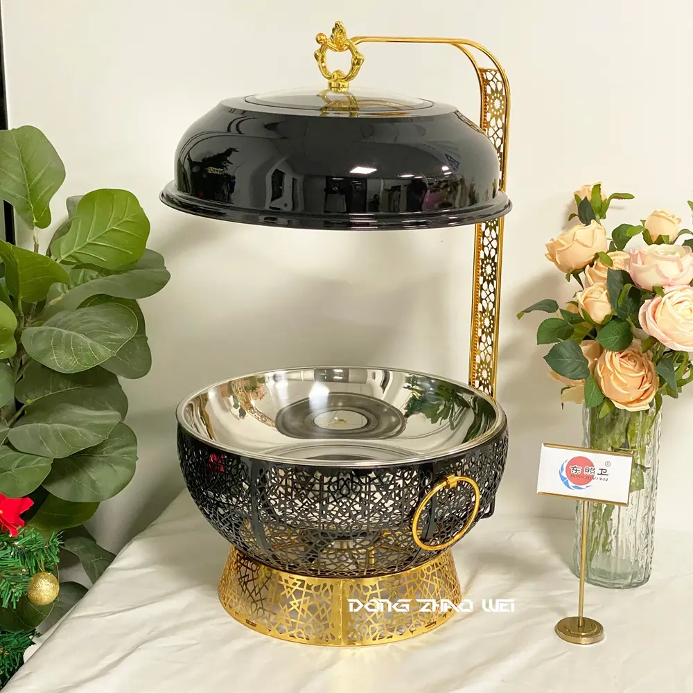New Custom Stainless Steel Chafing Food Warmer, Pumpkin Fuel Chafing Dish in Bulk (6)