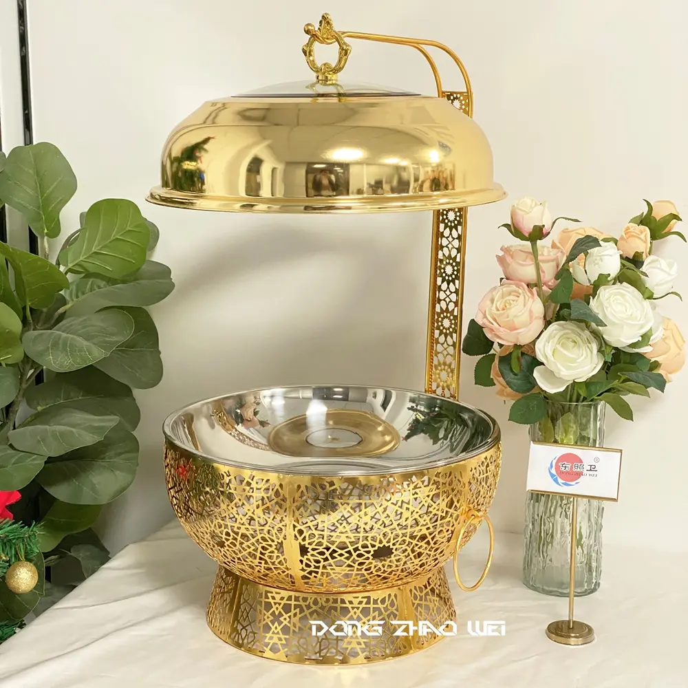 Nouveau Chafing Food Warmer en acier inoxydable, Pumpkin Fuel Chafing Dish en vrac