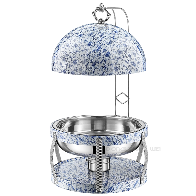 Wholesale Chafing Dish Blue and White, Stainless Steel Buffet Set Custom (3)