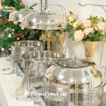 Wholesale Square Chafing Dish With Glass Lid, Modern Silver Food Warmer Custom (1)