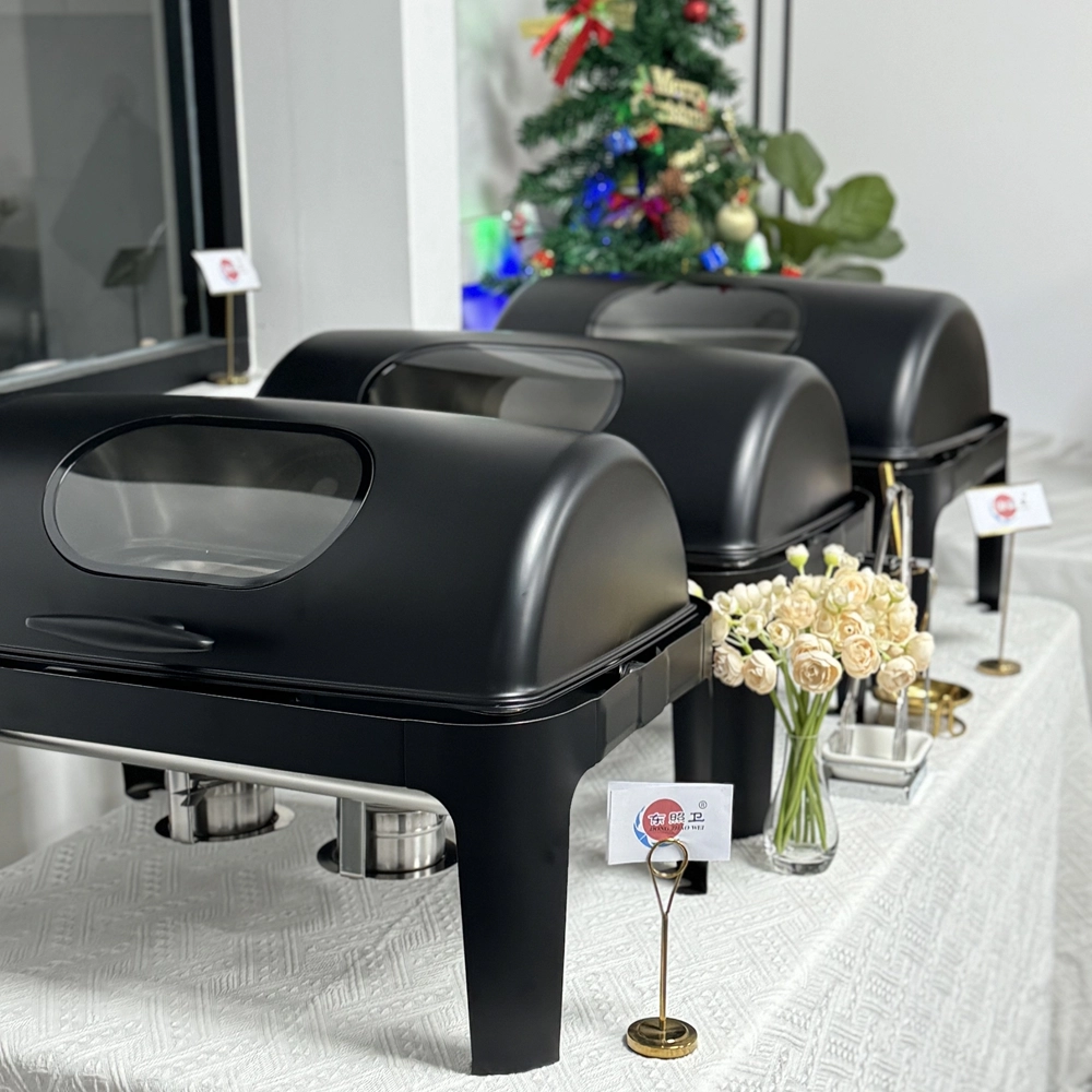 Dongzhaowei Großhandel Edelstahl Chafing Dish mit Glasdeckel