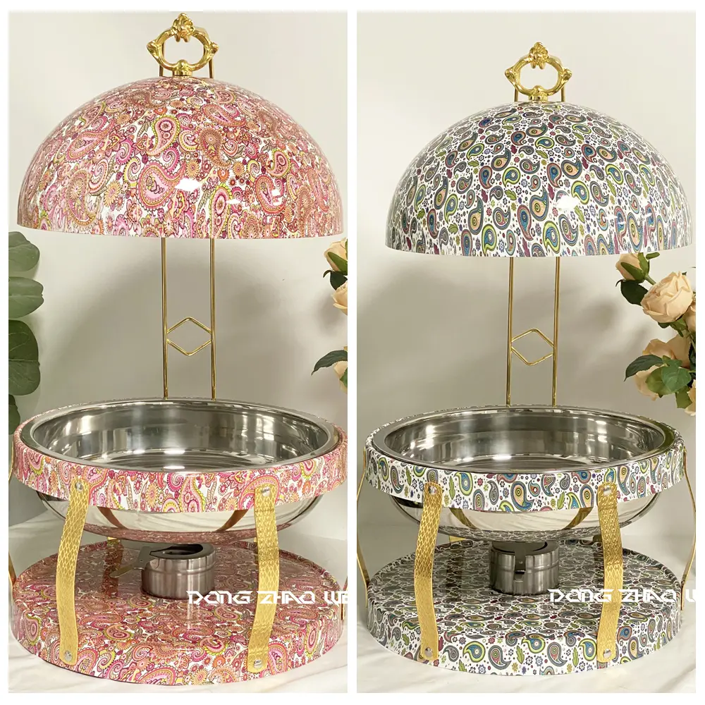 Latest Fancy Chafing Dish Design Unique Deformed Paisley Pattern