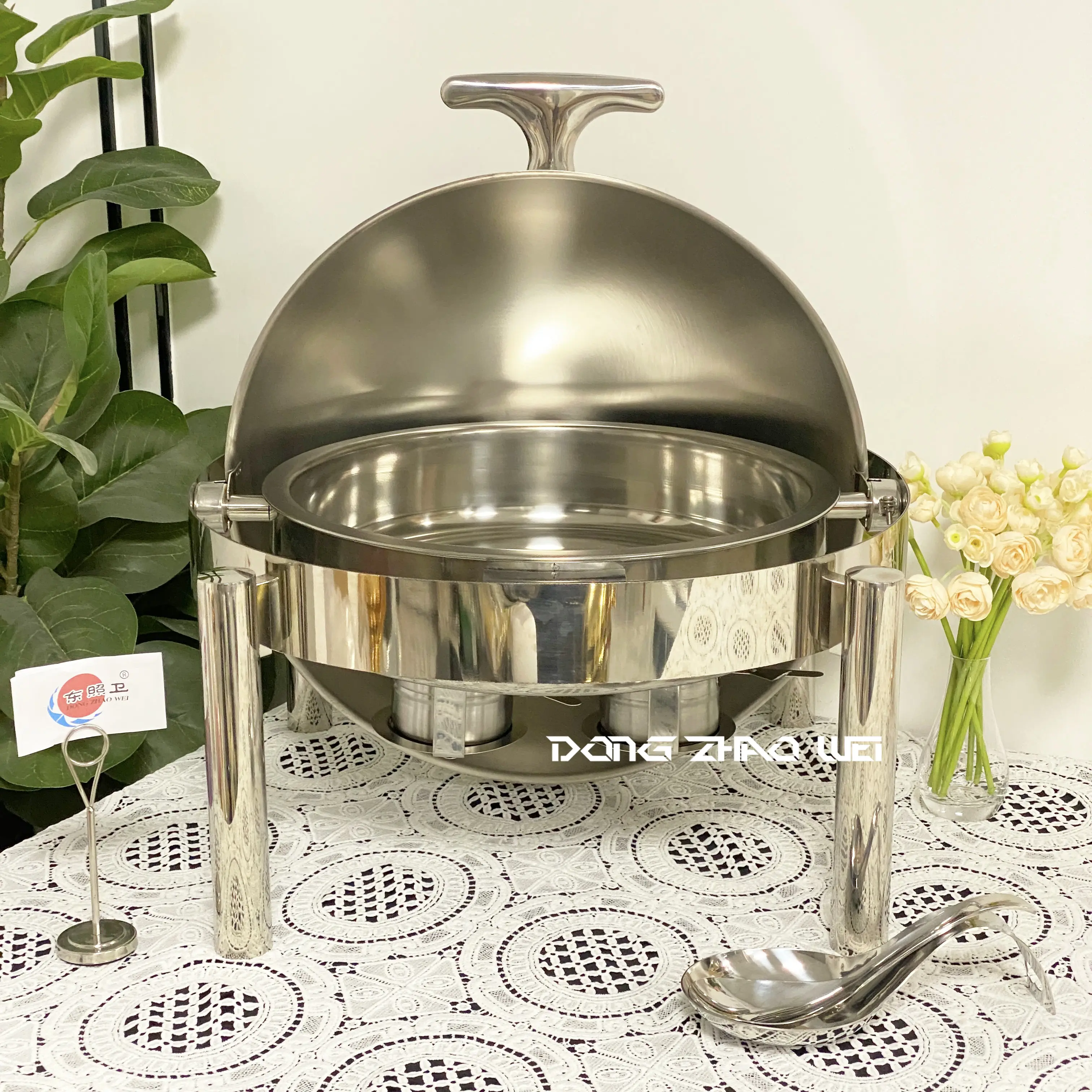 Golden Silver Roll Top Chafing Dish Wholesale (6)