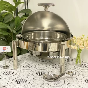 Prato para assar com topo de rolo em prata dourada por atacado (7)