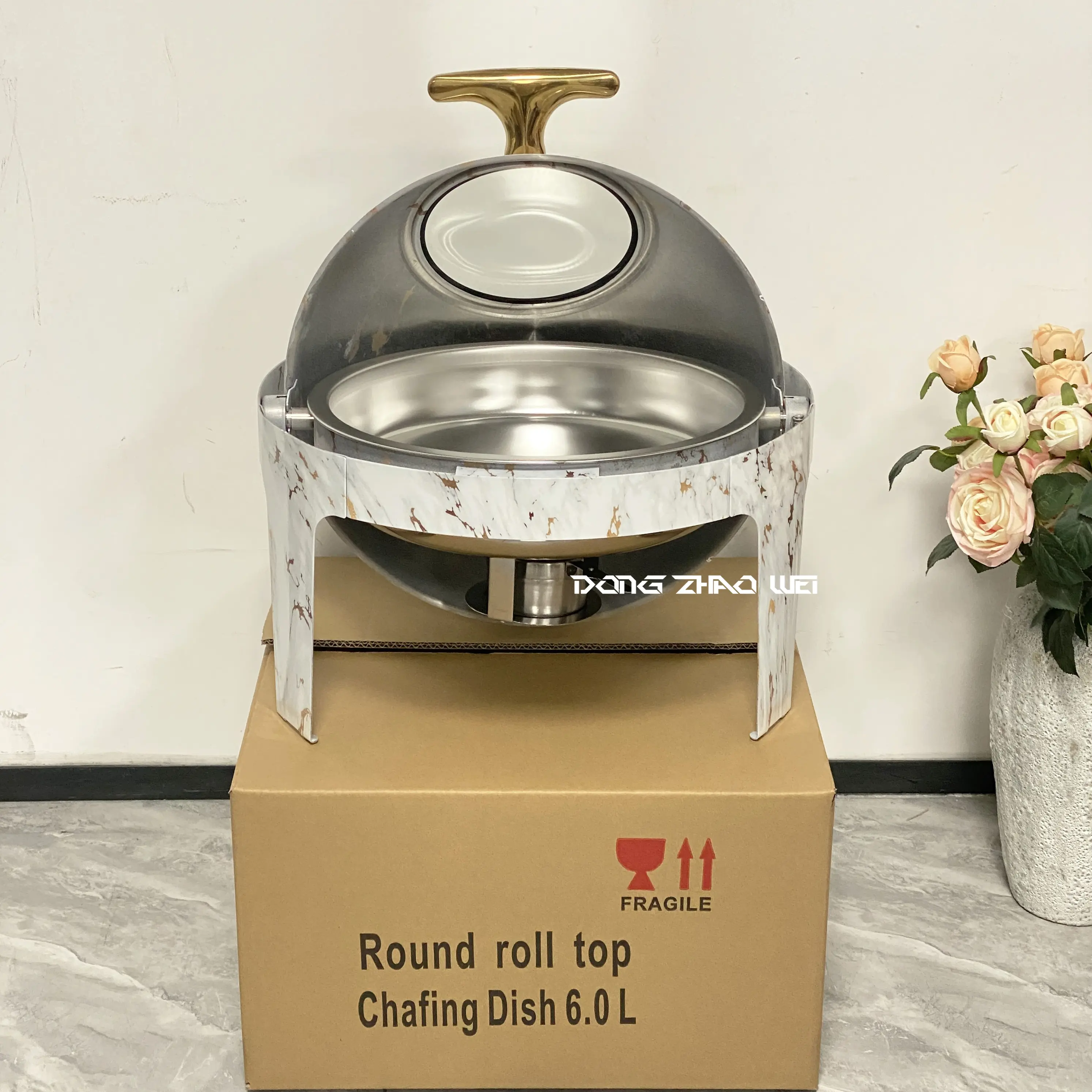 chafing dish roll top personalizado em aço inoxidável mármore (3)