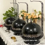 custom chafing dishes round black pearl(5)