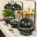 custom chafing dishes round black pearl(6)