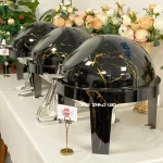 prato para assar com cúpula por atacado pratos para assar com cúpula em preto e dourado(1)