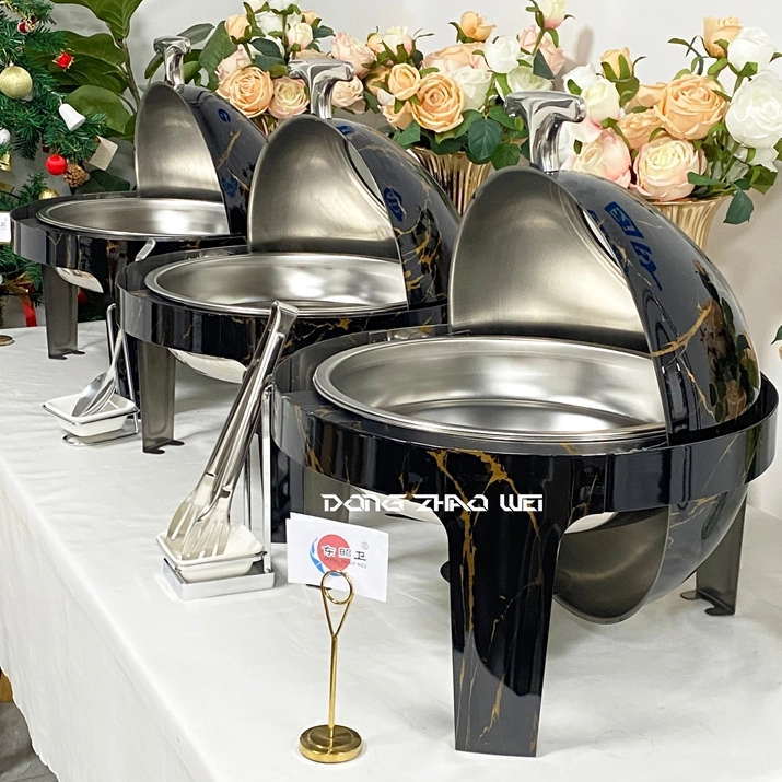 gros chafing dish dôme noir doré chafing dishes(3)