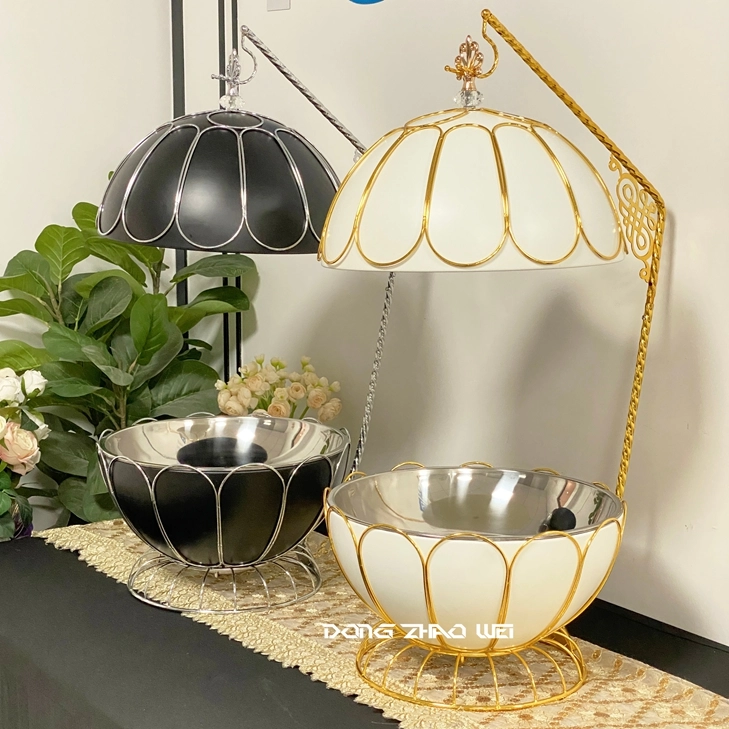 grossiste chafing dish en inox noir et blanc globe buffet équipement(2)