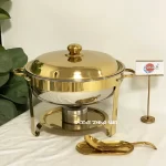 Wholesale Stainless Steel Chafer Round Economic Chafing Dish Gold