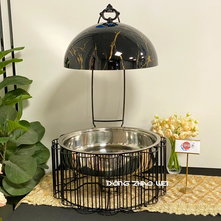 Grossiste Banquet Chafing Dishes, Sunflower Buffet Set Black Golden Custom