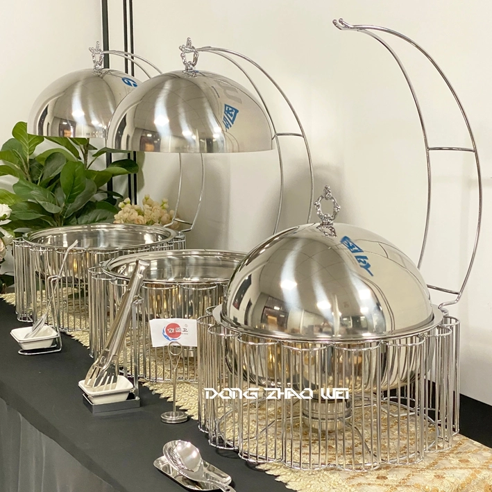 Wholesale Banquet Chafing Dishes, Sunflower Buffet Set Silver Supplier