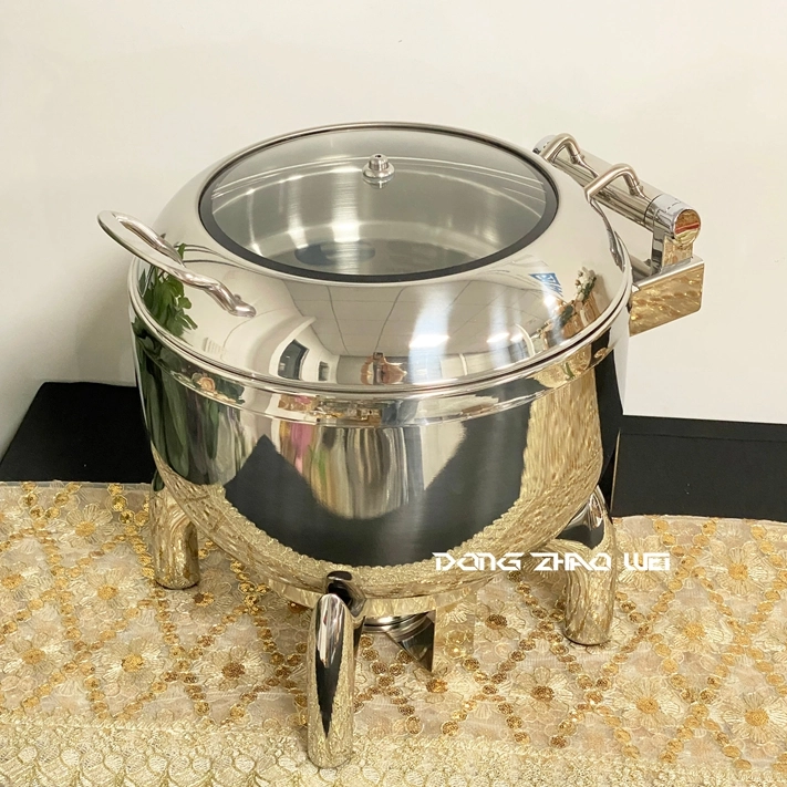 Fabricant de réchauds commerciaux 11L, Golden Silver Luxury Hydraulic Food Warmer (3)