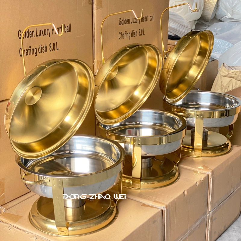 custom chafing dishes gold