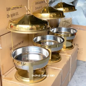 custom chafing dishes gold