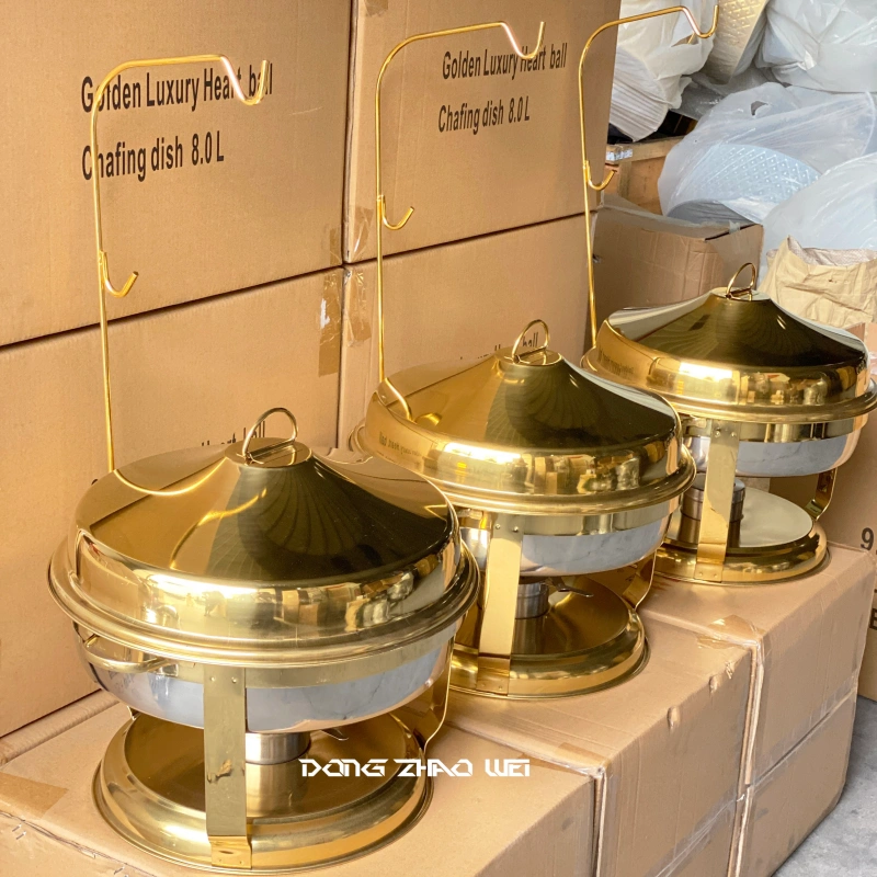 custom chafing dishes gold